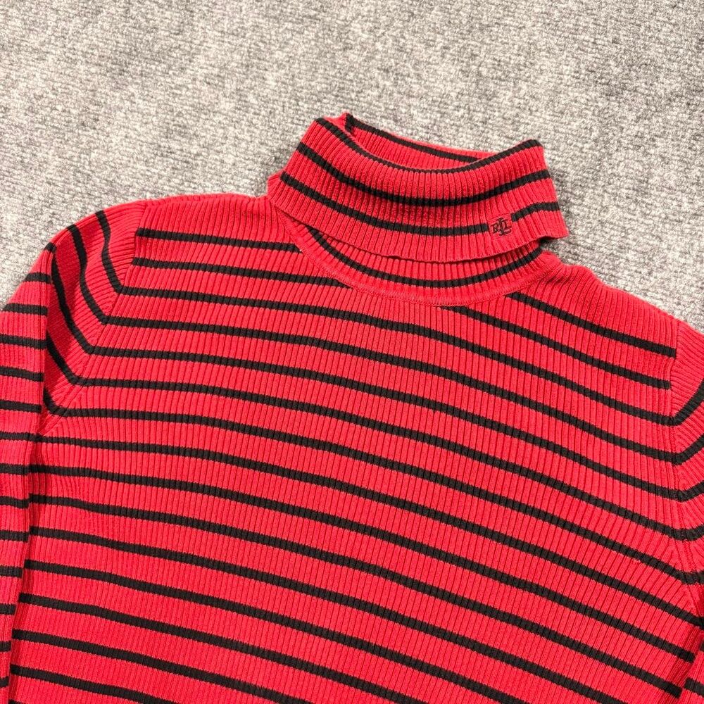 lauren ralph lauren striped long sleeve turtleneck